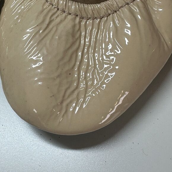 Tieks by Gavrieli Women Patent In Biscotti Leather Foldable Ballet Flats Size 5 - Picture 8 of 11